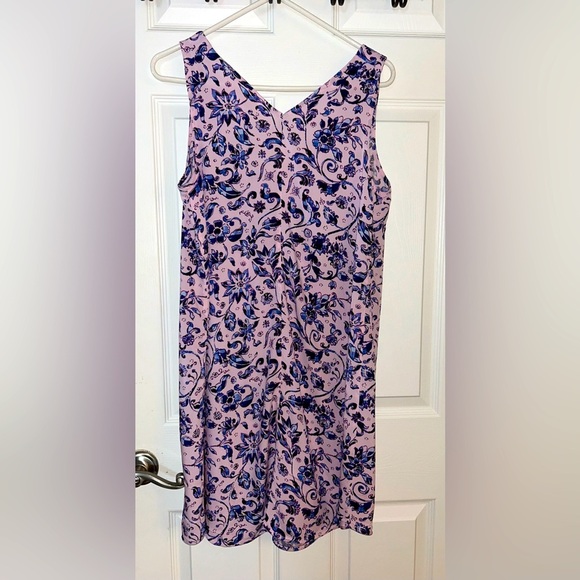 GAP Lavendar & Navy Sleeveless Midi Length Dress - Picture 4 of 4
